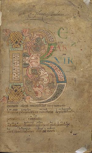 PsalterBLStowe2Fol1rInitB