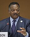 Reverend Jesse Jackson speaking at the UN crop