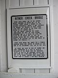 Ritner Creek Bridge sign