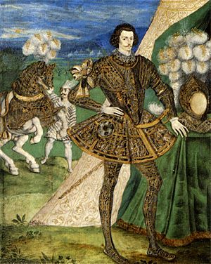 Robert Devereux, 2nd Earl of Essex, attributed to Nicholas Hilliard