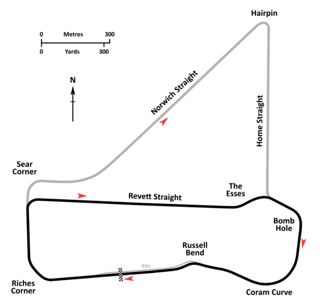 Snetterton 1974 annotated