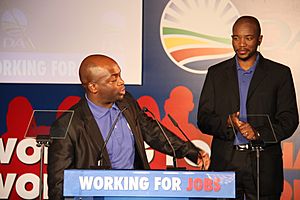 Solly Msimanga and Mmusi Maimane, 2012