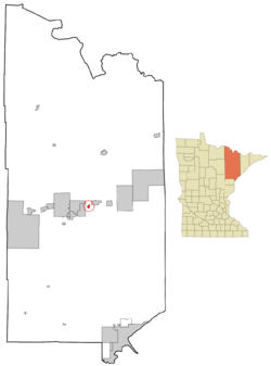 Location of the city of McKinleywithin Saint Louis County, Minnesota