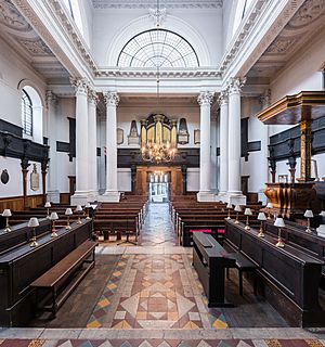 St Mary Woolnoth Interior Entrance, London, UK - Diliff