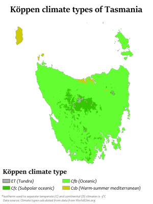 Climate Of Tasmania Facts For Kids   300px Tasmania Koppen.svg 