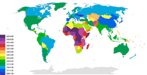 Total Fertility Rate Map by Country