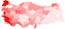 Turkish general election CHP votes by province.png