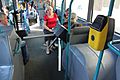 Turnstile and smart card reader in Moscow bus