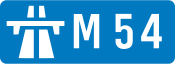 M54 motorway shield