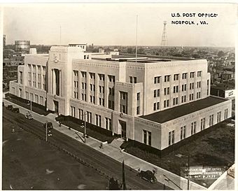 United States Post Office and Courthouse (1934), Norfolk city, Virginia.jpg