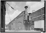 VIEW NORTH-CENTER-BUILDING 103 REEL SPRAY (1908); RIGHT-BUILDING 102 ELMER STREET ROPE SHOP (1917) - John A. Roebling's Sons Company and American Steel and Wire Company, South HAER NJ,11-TRET,33-84.tif