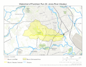 Watershed of Puncheon Run (St. Jones River tributary)