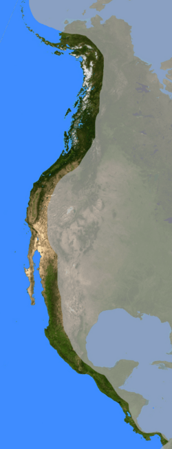 West Coast of North America satellite orthographic