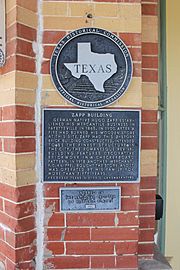 Zapp Building, Fayetteville, Texas Historical Marker (33011457928)