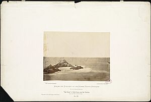 'Seal Rocks,' in Pacific Ocean, near San Francisco, 1,955 miles west of Missouri River. 'Last scene of all in this strange, eventful history.' (Boston Public Library)