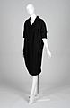 1957 Balenciaga chemise or sack dress, black bouclé wool 02