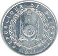 5 Djiboutian Francs in 1991 Obverse