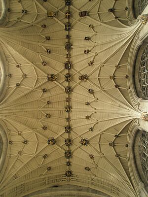 An awe inspiring ceiling above the high altar at Winchester Cathedral - geograph.org.uk - 1164095