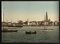 Antwerp, Belgium, from the left bank of the Scheldt (ca. 1890-1900)