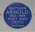 Blue plaque Matthew Arnold