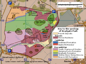 Bradgate park geology map