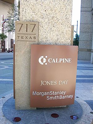 Calpine building houston tx-street sign
