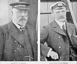 Captain W. Hawkins and Chief Officer James Priest, of the Loch Vennachar