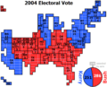Cartogram-2004 Electoral Vote