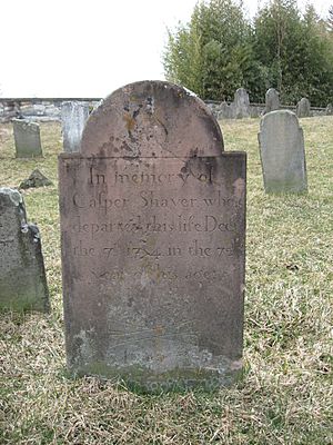 Casper Shafer 1712 1784 gravestone Stillwater Cemetery NJ