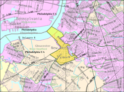 Census Bureau map of Westville, New Jersey