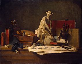 Chardin, Jean-Baptiste Siméon - Still Life with Attributes of the Arts - 1766