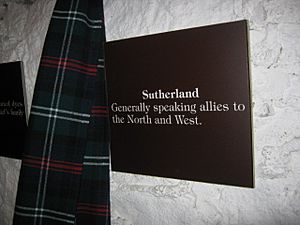Clan Sutherland tartan in Clan Munro exhibition
