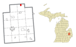 Location within Lapeer County