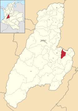 Location of the municipality and town of Carmen Apicala in the Tolima Department of Colombia.