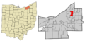 Cuyahoga County Ohio incorporated and unincorporated areas South Euclid highlighted