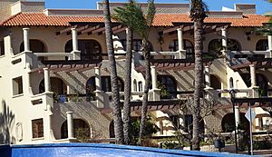 Detail of Boat and Building - Loreto - Baja California Sur - Mexico (23895409845) (cropped)