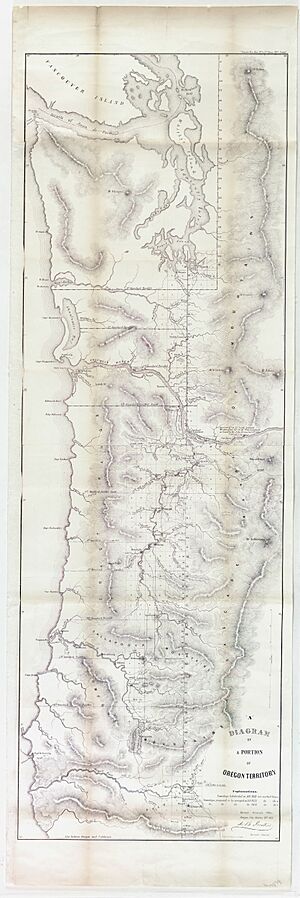 Diagram of a portion of Oregon Territory, 1852