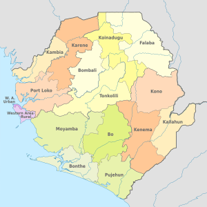 Districts in Sierra Leone 2018