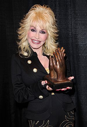 Dolly Parton accepting Liseberg Applause Award 2010 portrait