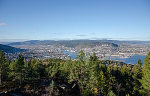 Drammen fra Nordbykollen 2018 (1)