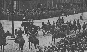 Funeral procession for victims of the Gretna rail disaster, 1915