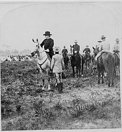 General Nelson Miles and other soldiers on horseback Puerto Rico.