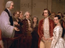 George and Martha Washington wedding, January 6, 1759