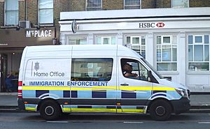 Home Office Immigration Enforcement vehicle north Finchley