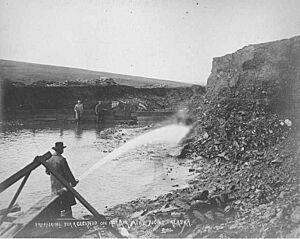 Hot Air Mining Company hydraulic mining operation, Alaska (AL+CA 2442)