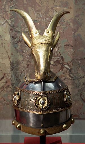 KHM Wien A 127 - Helmet of Skanderbeg frontal view