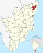 Kanchipuram in Tamil Nadu (India).svg