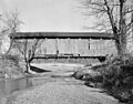 Leatherwood Station Covered Bridge BW