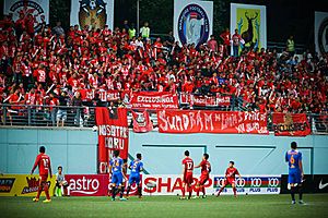 LionsXII supporters watching their team play a home game against PKNS FC - 2013