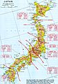 Map of Japanese Army Ground Forces in the home islands August 18 1945